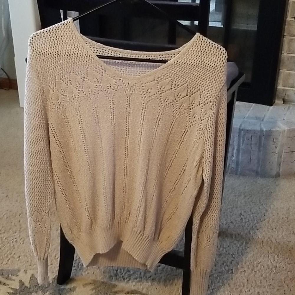 White mesh sweater